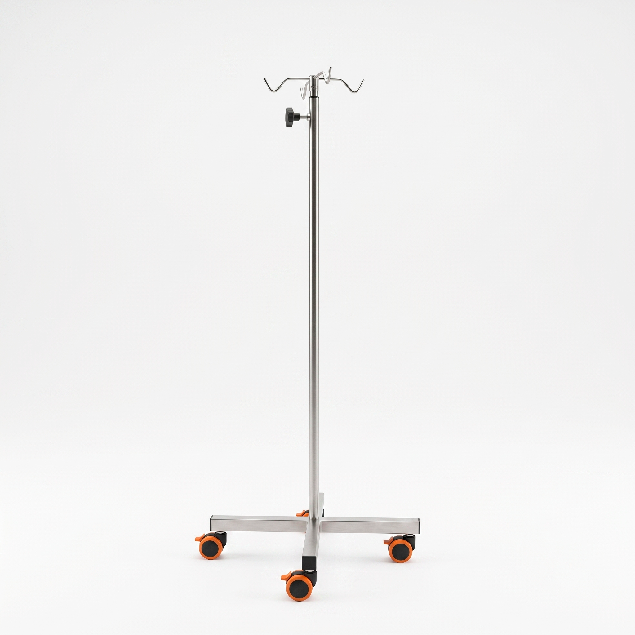 Suporte de Soro Inox com Rodízios Regulaveis